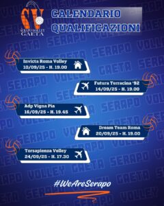 Qualificazione Eccellenza: il calendario delle nostre U16